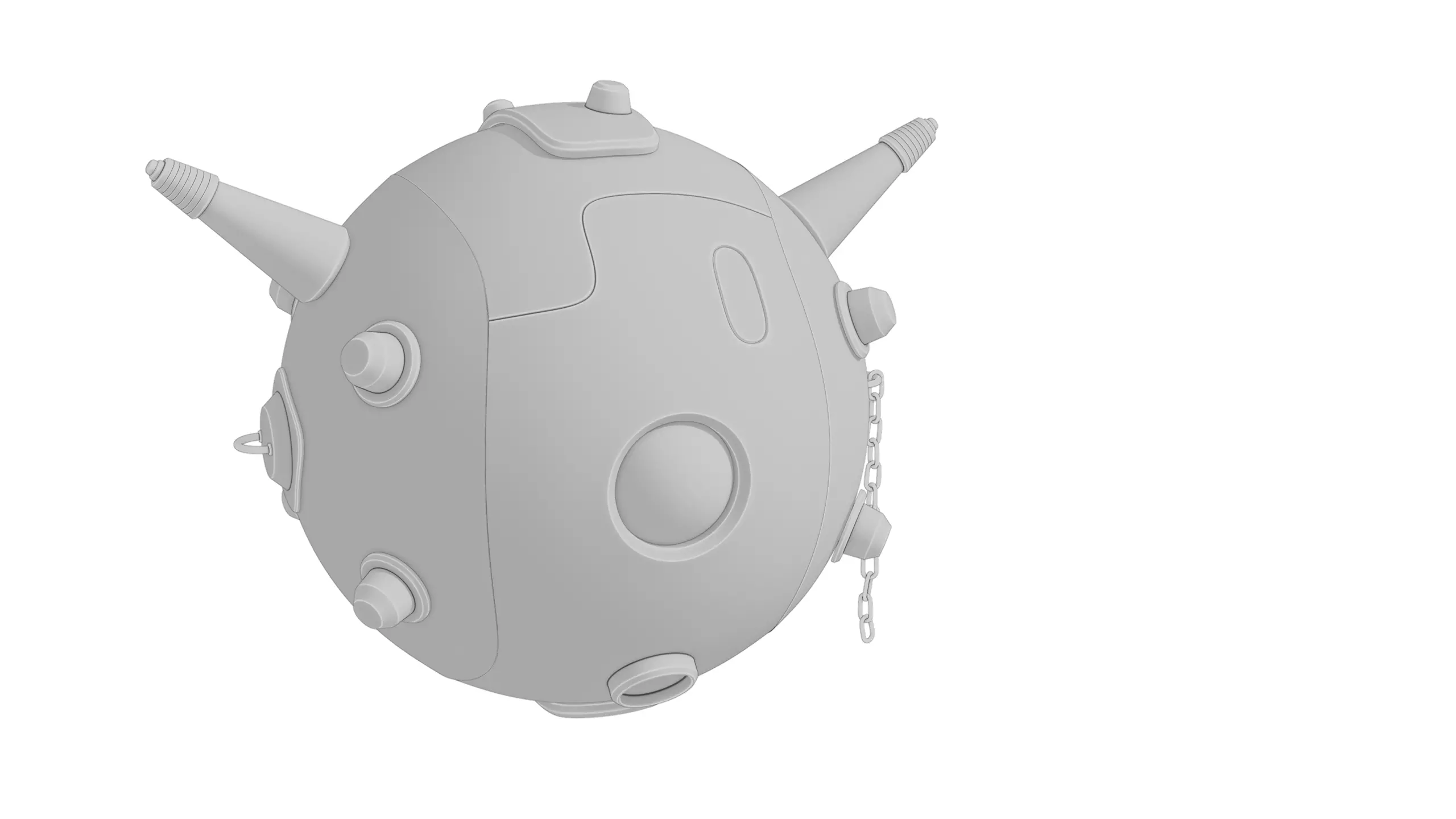 Sphere robot Low-poly 3D model_4