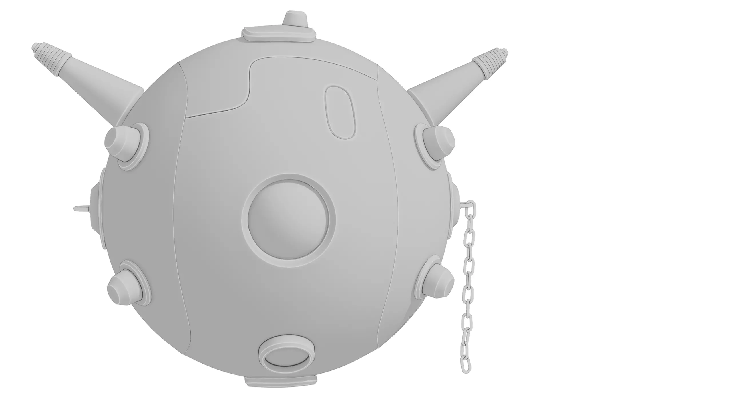 Sphere robot Low-poly 3D model_8