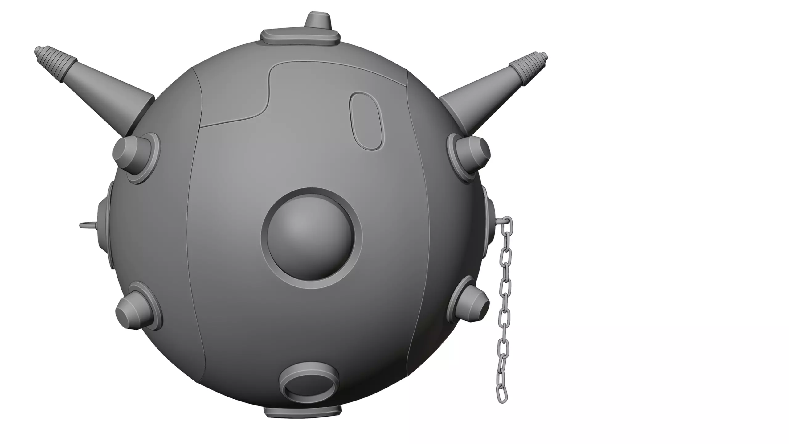 Sphere robot Low-poly 3D model_7