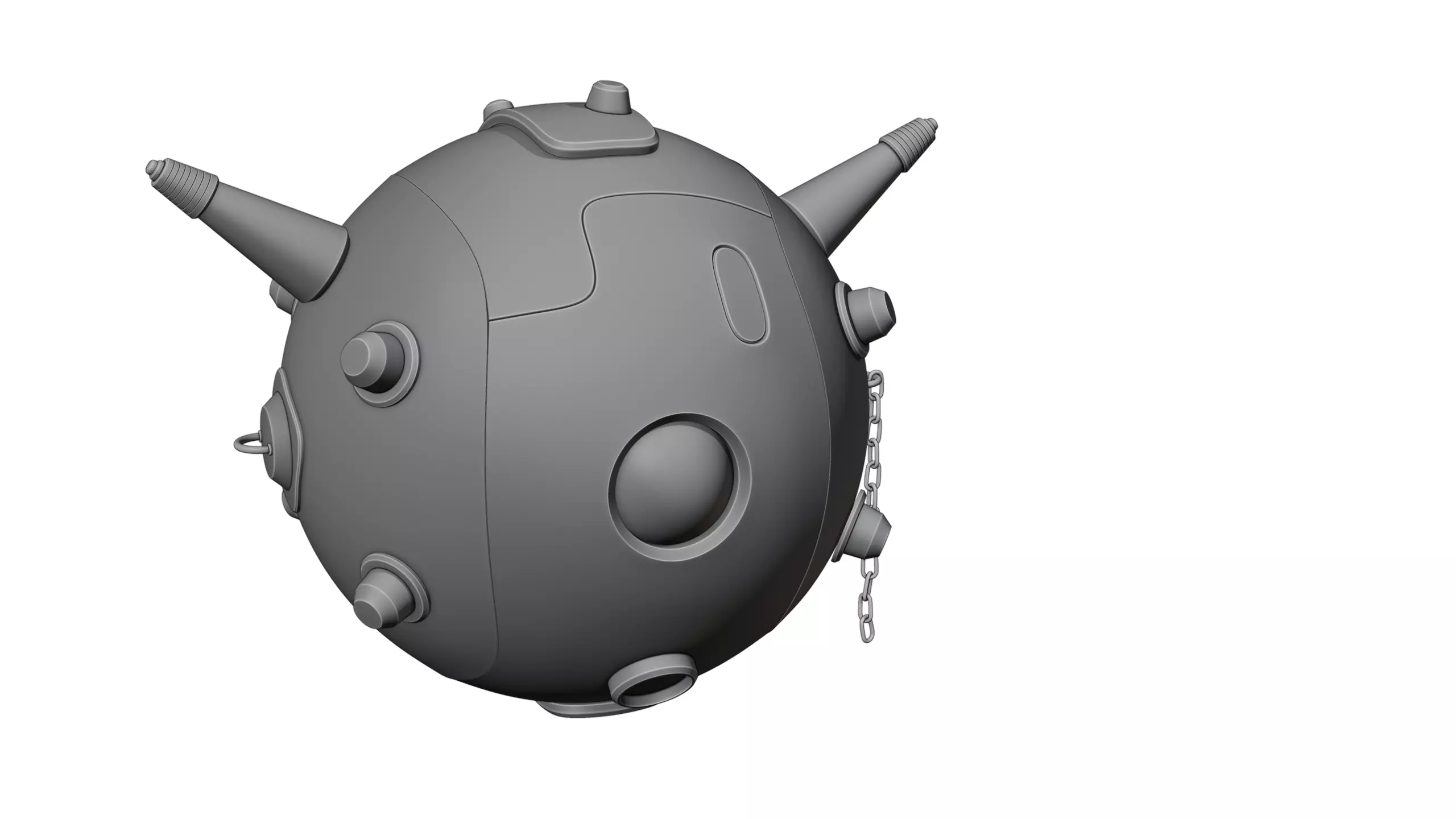 Sphere robot Low-poly 3D model_3