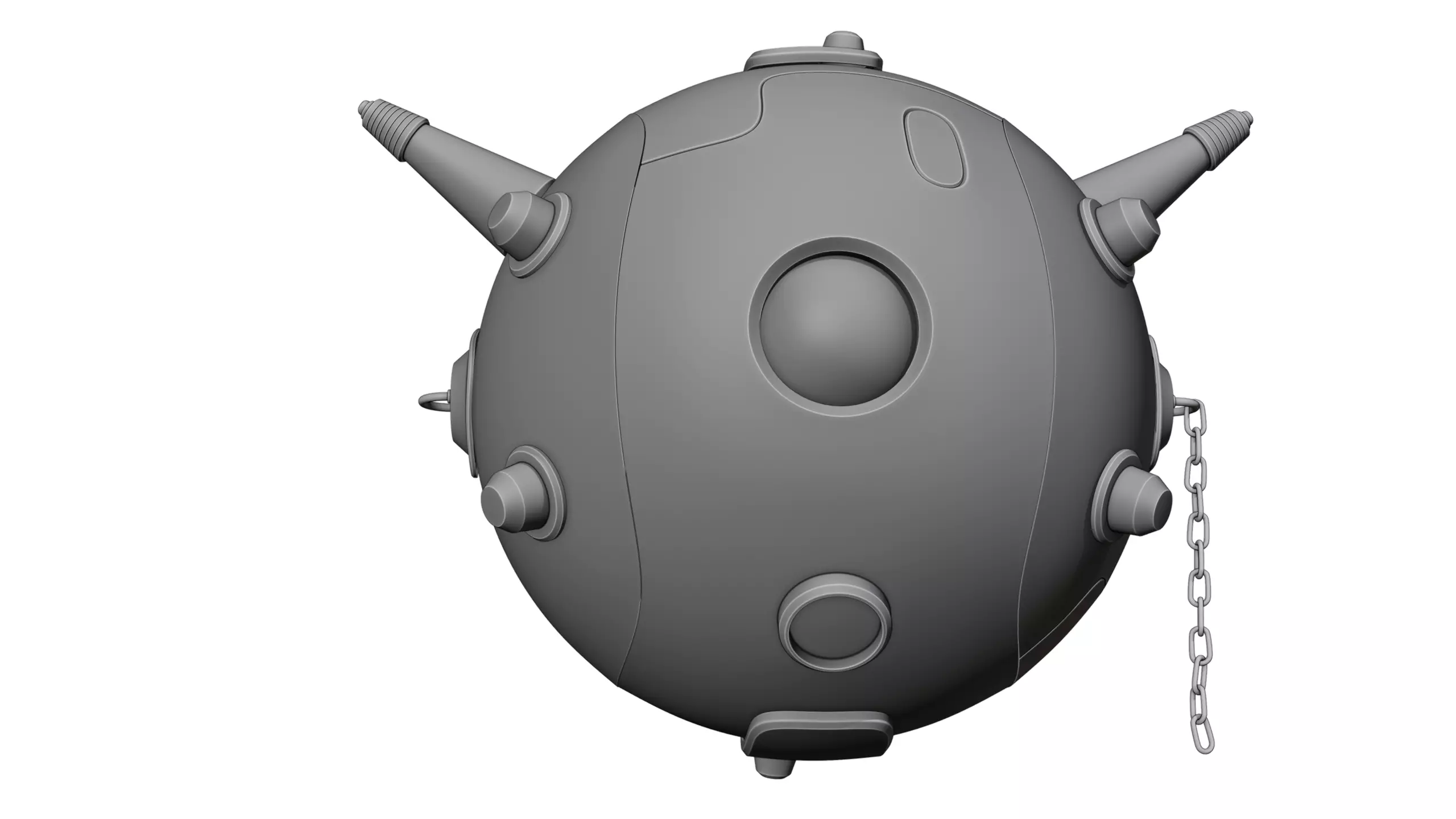 Sphere robot Low-poly 3D model_15