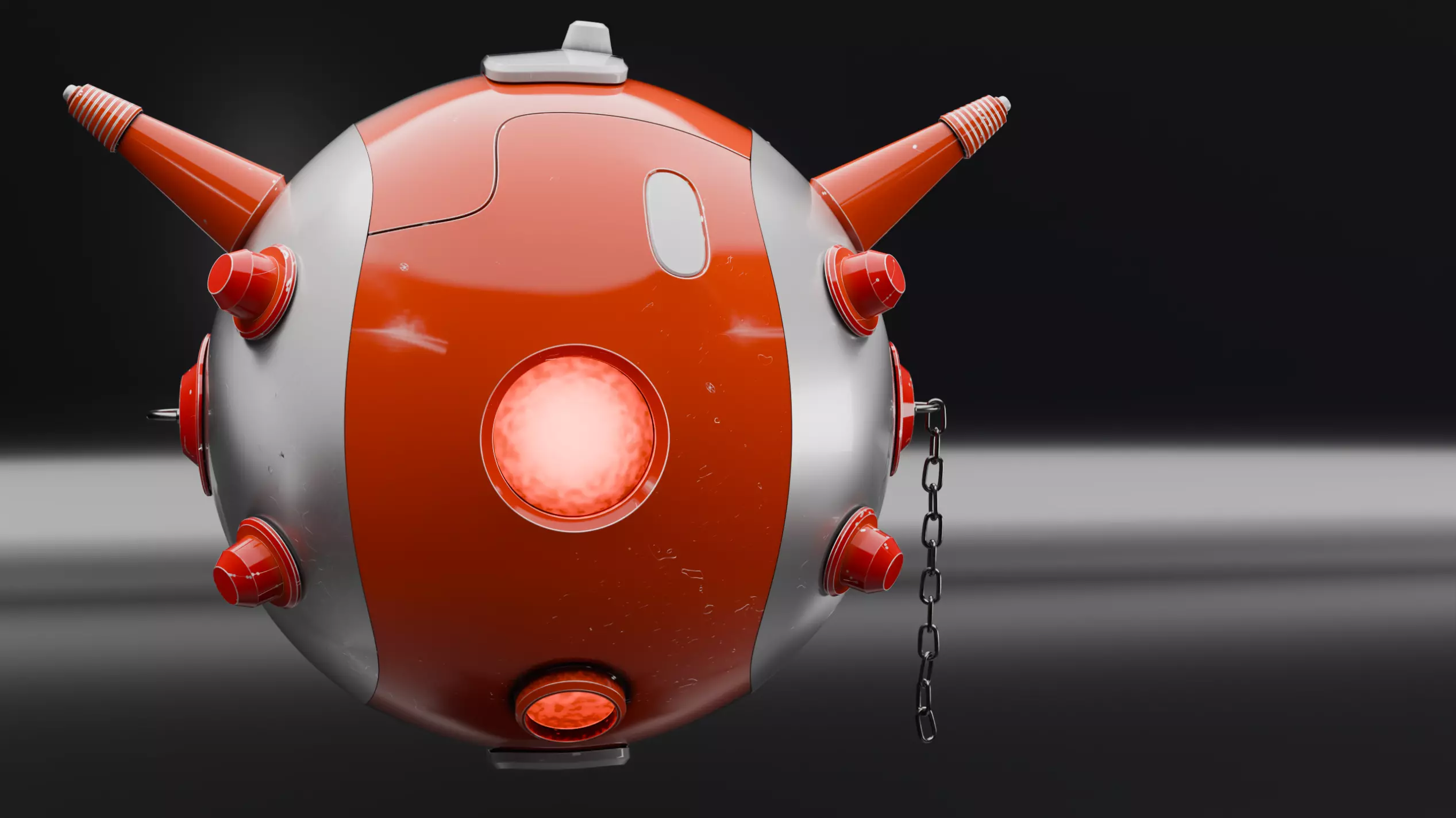 Sphere robot Low-poly 3D model_6