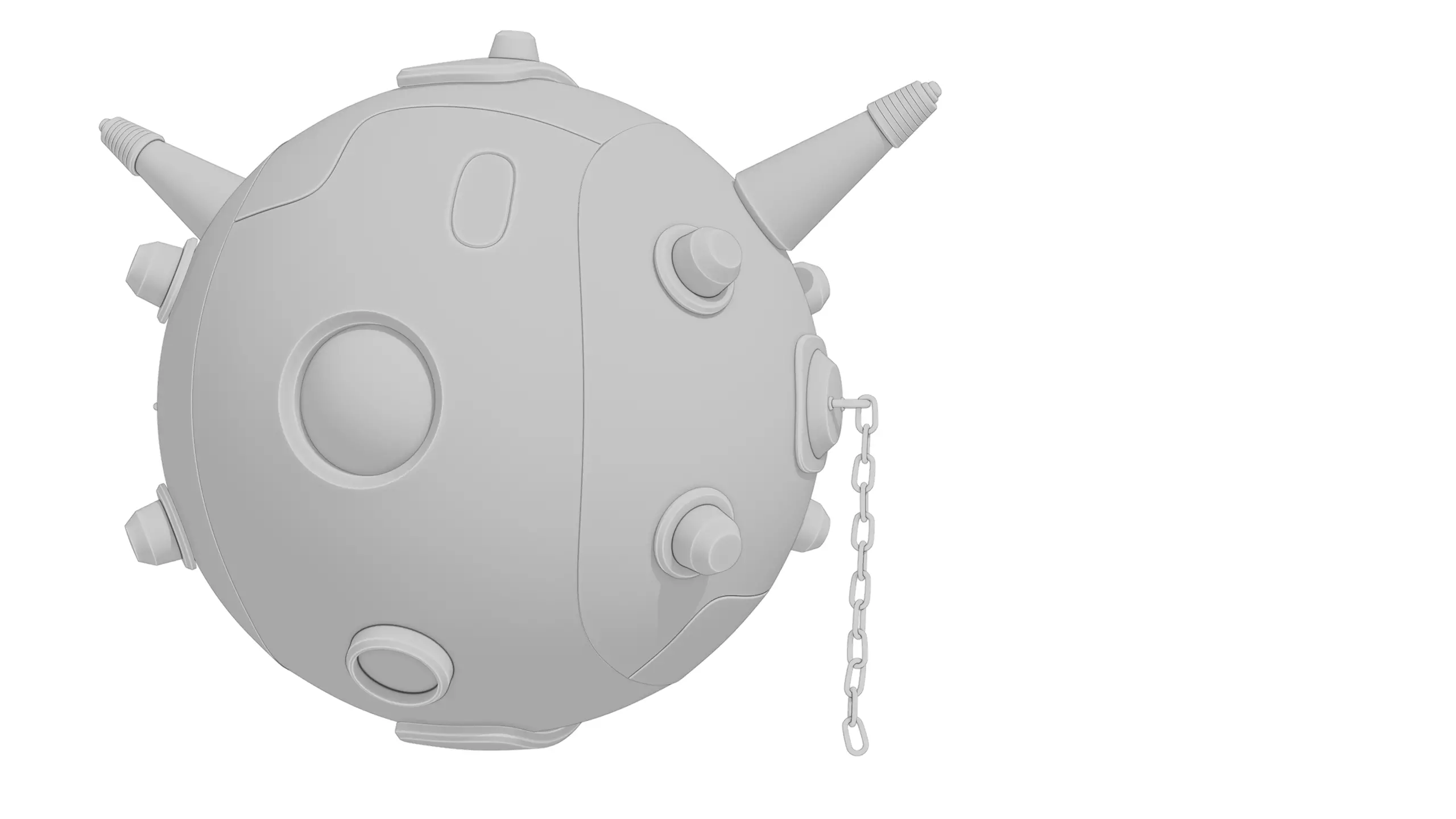 Sphere robot Low-poly 3D model_12