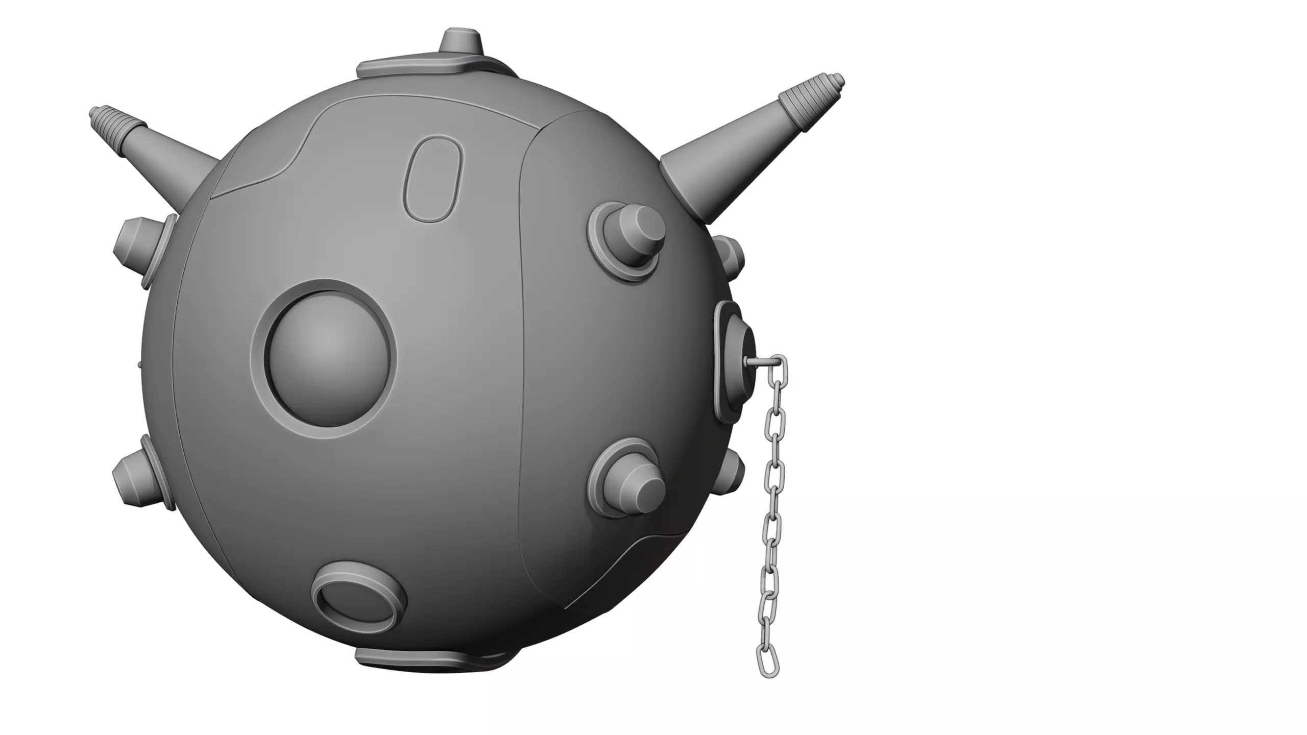 Sphere robot Low-poly 3D model_11