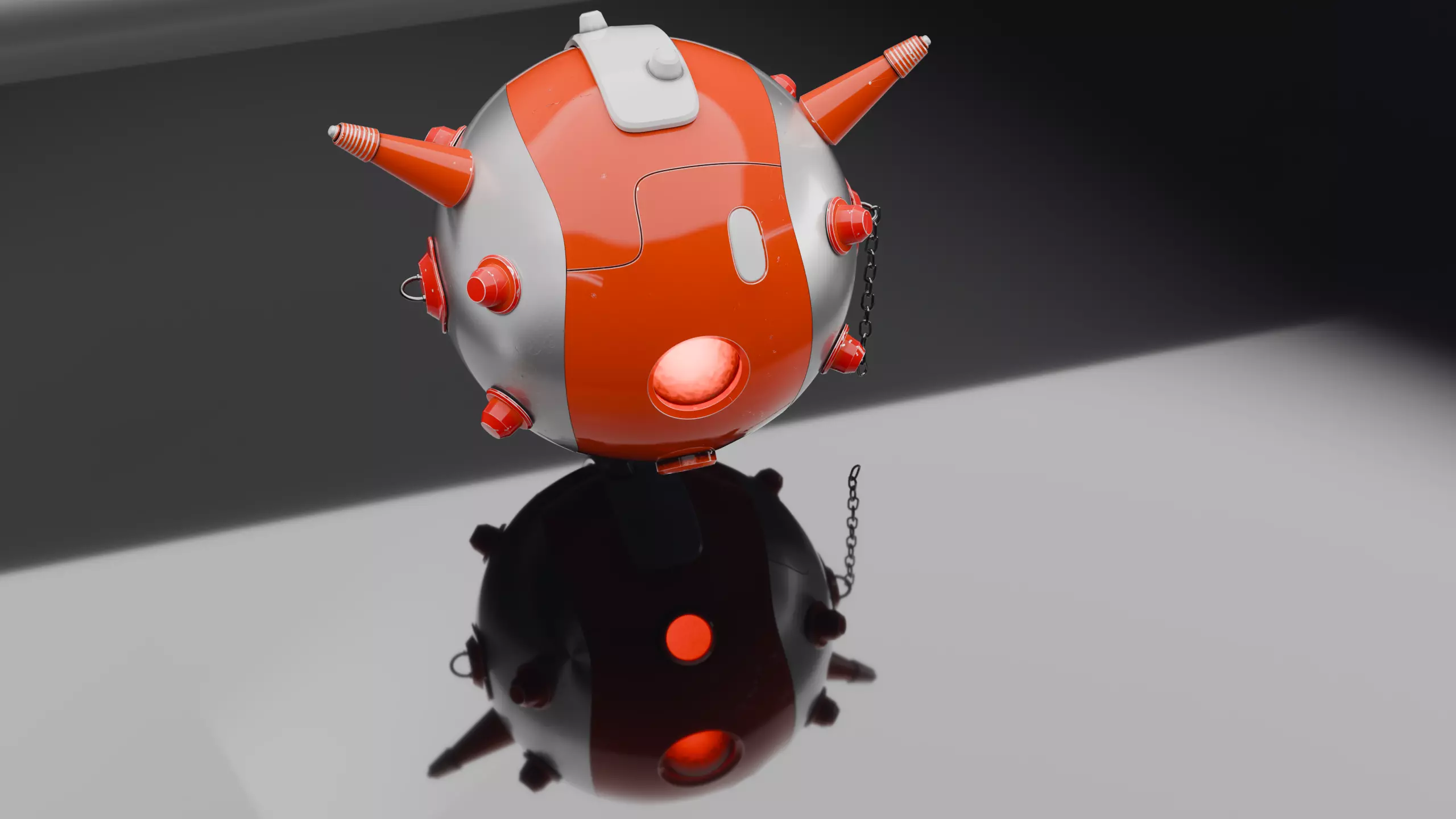 Sphere robot Low-poly 3D model_34