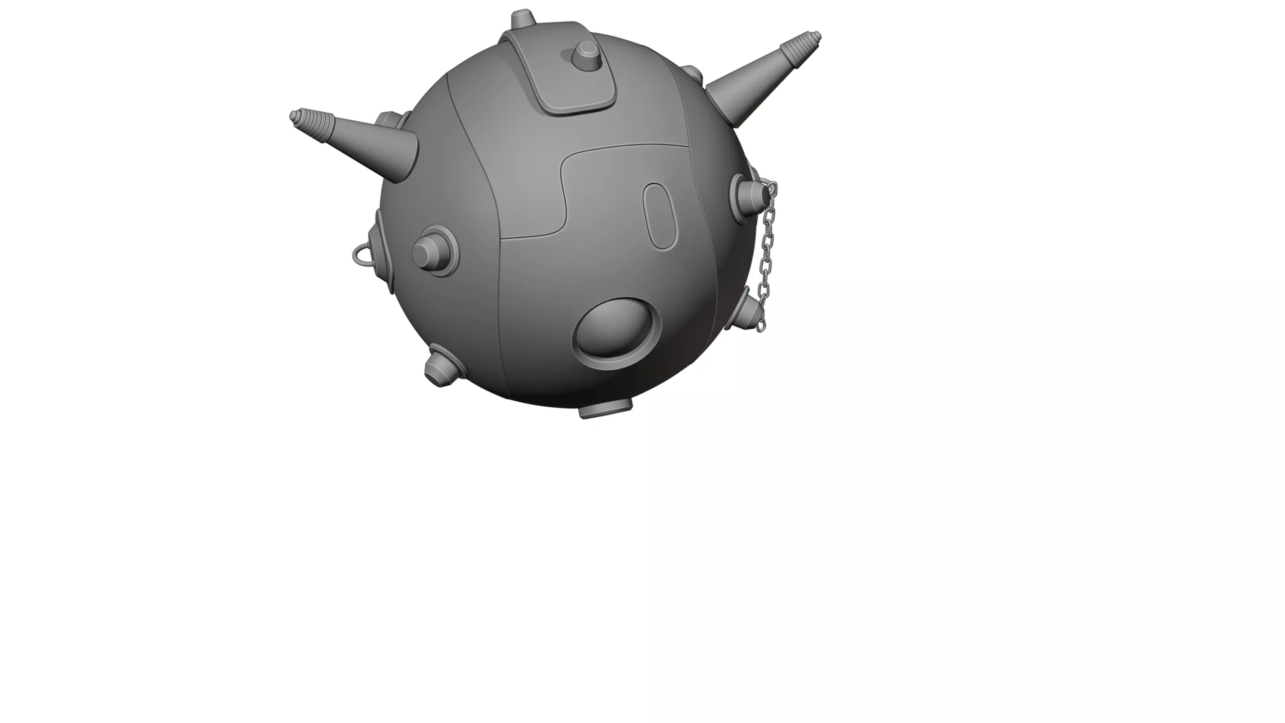 Sphere robot Low-poly 3D model_35