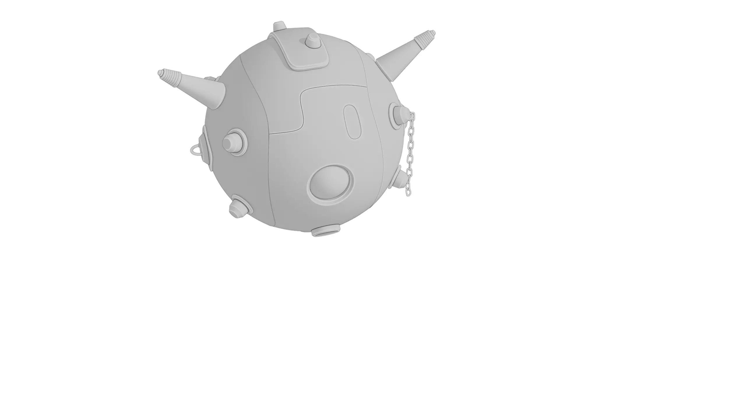 Sphere robot Low-poly 3D model_31