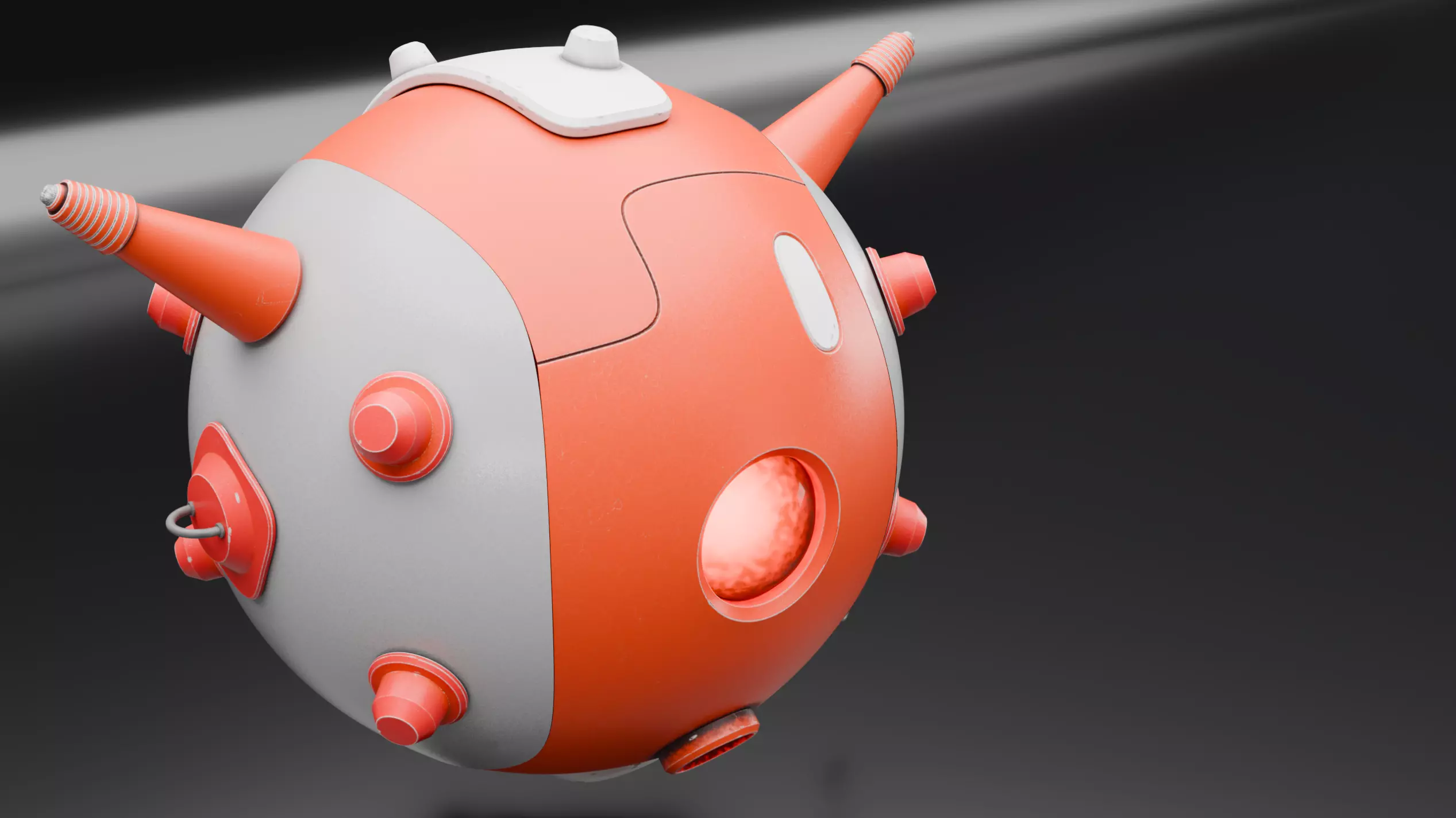 Sphere robot Low-poly 3D model_26