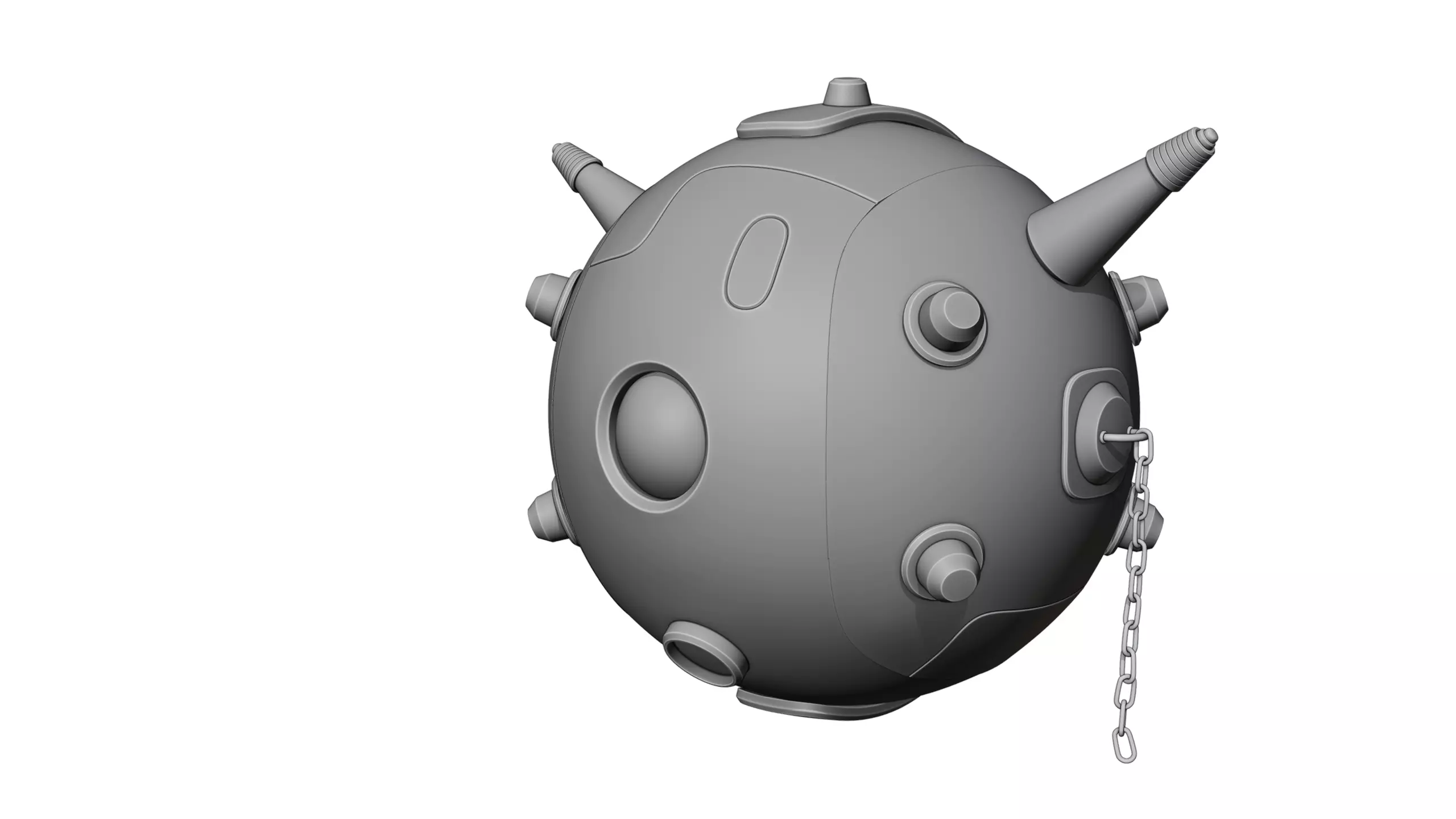 Sphere robot Low-poly 3D model_23