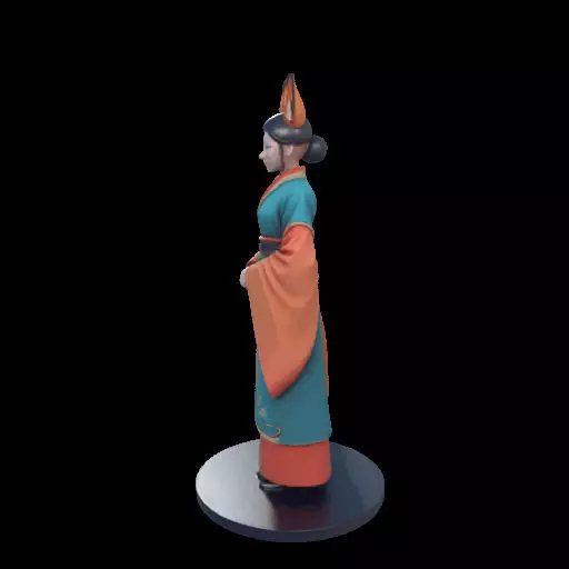 1924COLORFUL Fox Spirit Woman in Pu Song Ling Style 3D print model_17