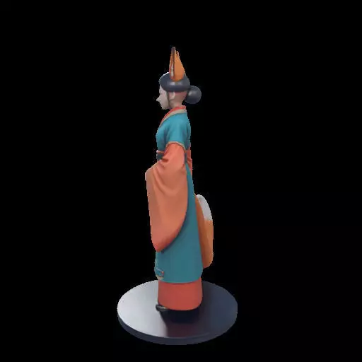 1924COLORFUL Fox Spirit Woman in Pu Song Ling Style 3D print model_16