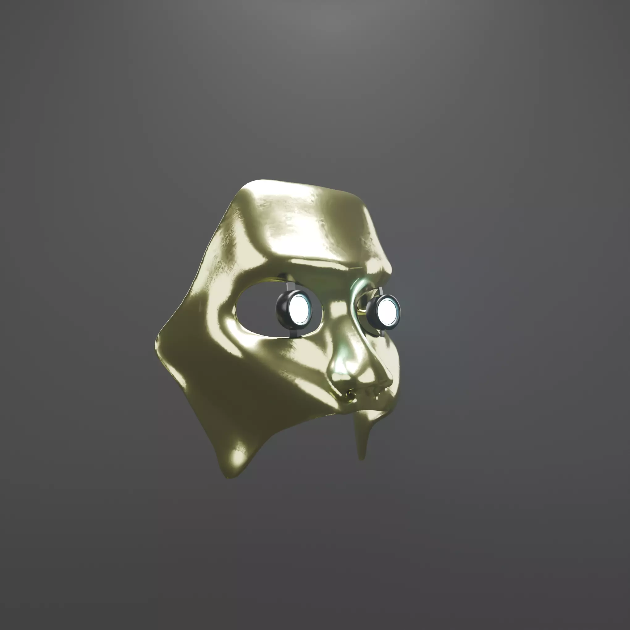 The Weeknd LEG 5 Mask AfterHours Til Dawn 2025 Gold Chrome Mask 3D print model_1