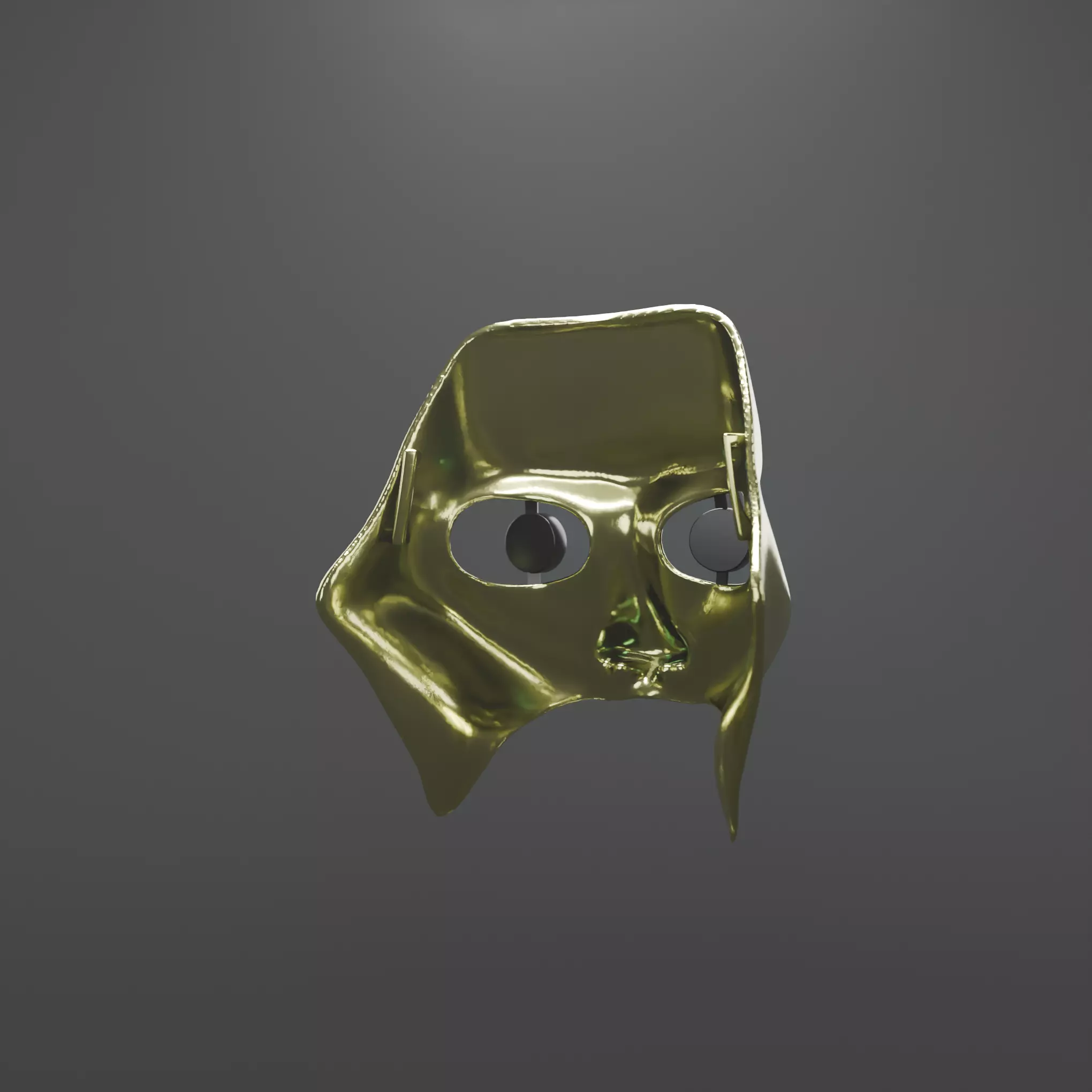 The Weeknd LEG 5 Mask AfterHours Til Dawn 2025 Gold Chrome Mask 3D print model_2