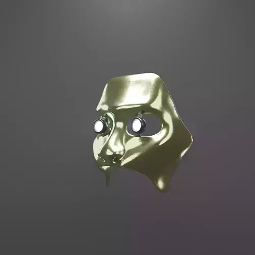 The Weeknd LEG 5 Mask AfterHours Til Dawn 2025 Gold Chrome Mask