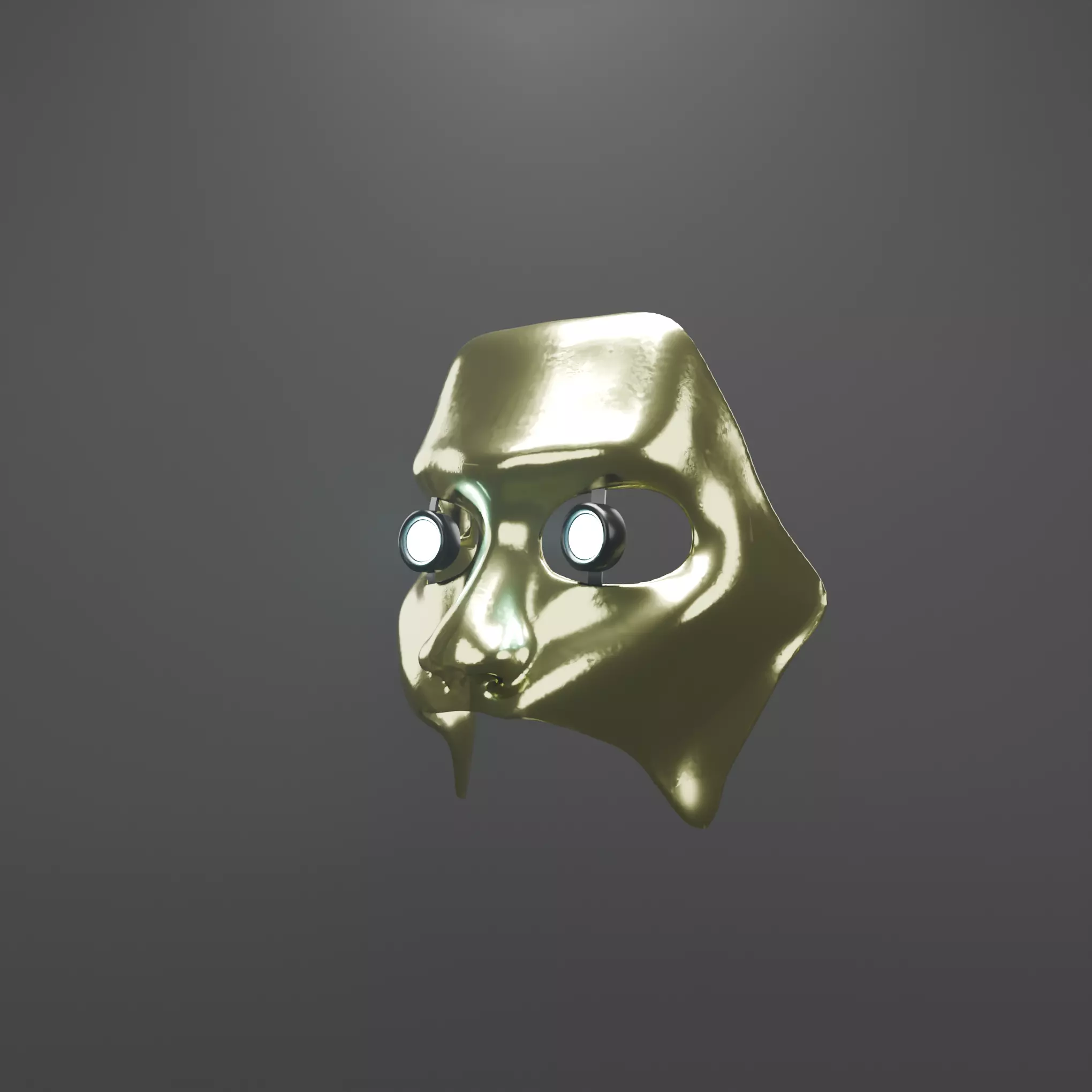 The Weeknd LEG 5 Mask AfterHours Til Dawn 2025 Gold Chrome Mask 3D print model_0
