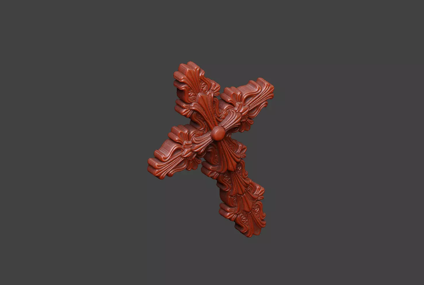 Cross luxury gothic design queen princess 3D print model_4