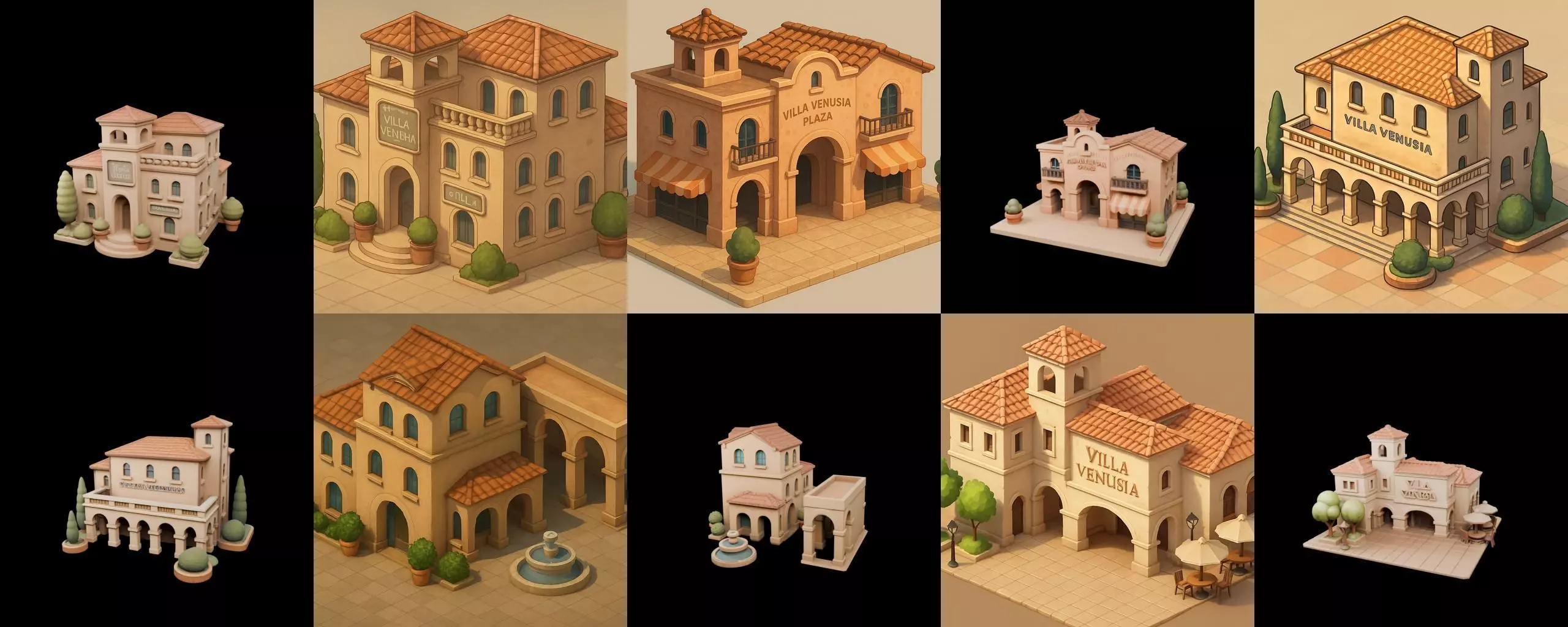 Villa luxe home bundle 12 pack 100 glb 3D model_9