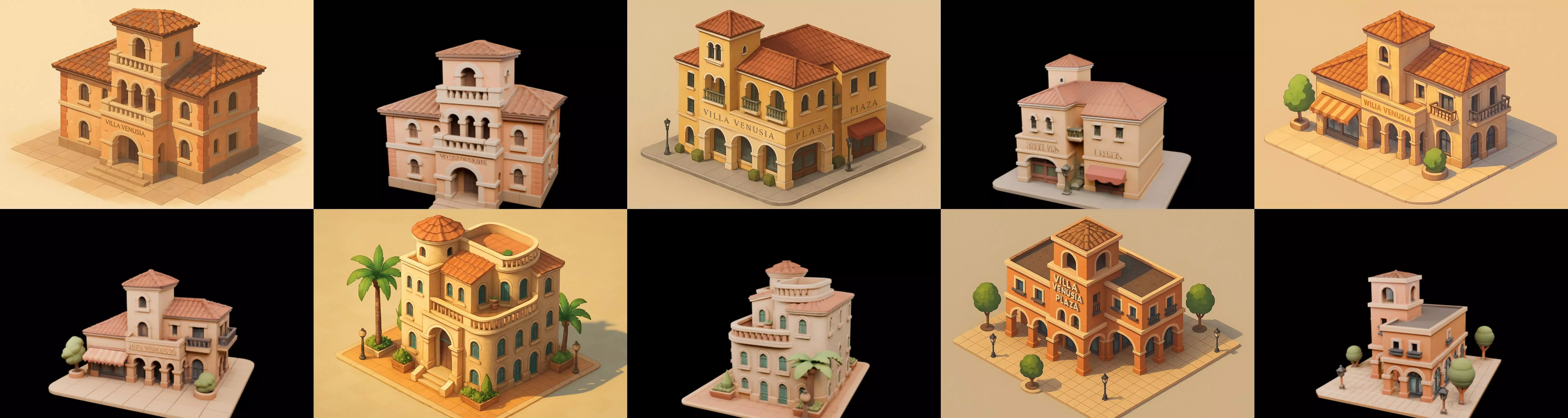 Villa luxe home bundle 12 pack 100 glb 3D model_4