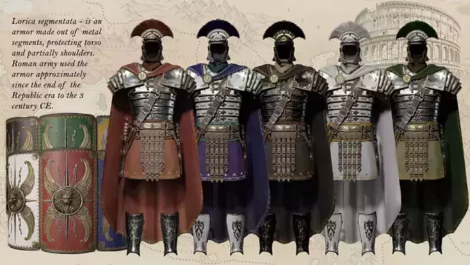 Roman Armor and Weapon Update Low-poly 3D model Low-poly 3D model