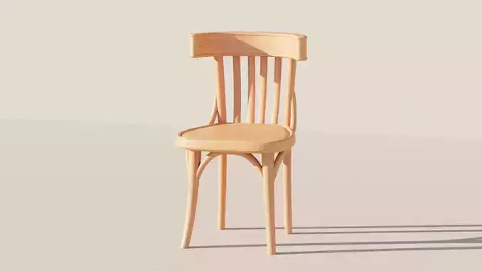 Bentwood Cafe Chair 3D Model Low-poly 3D model