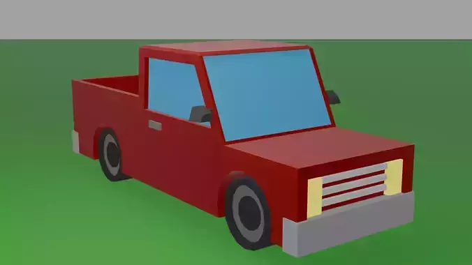 Low Poly Pickup Truck