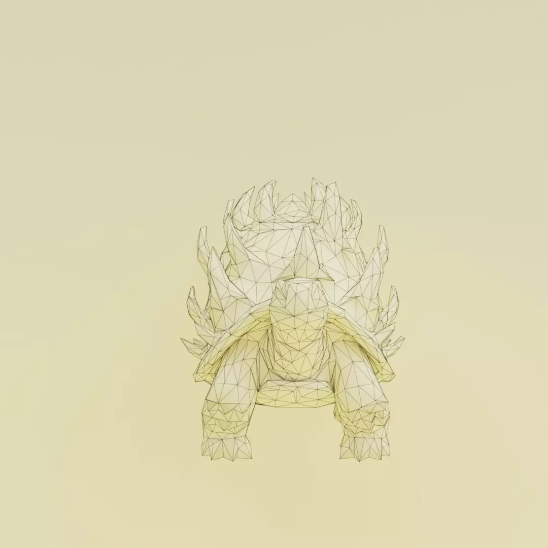 Torrtuginni Dragonfrutinni Italian brainrot Low Poly Character Low-poly 3D model_12