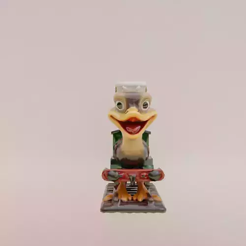 Trenostruzzo Turbo3000 Italian brainrot Low Poly Character Low-poly 3D model