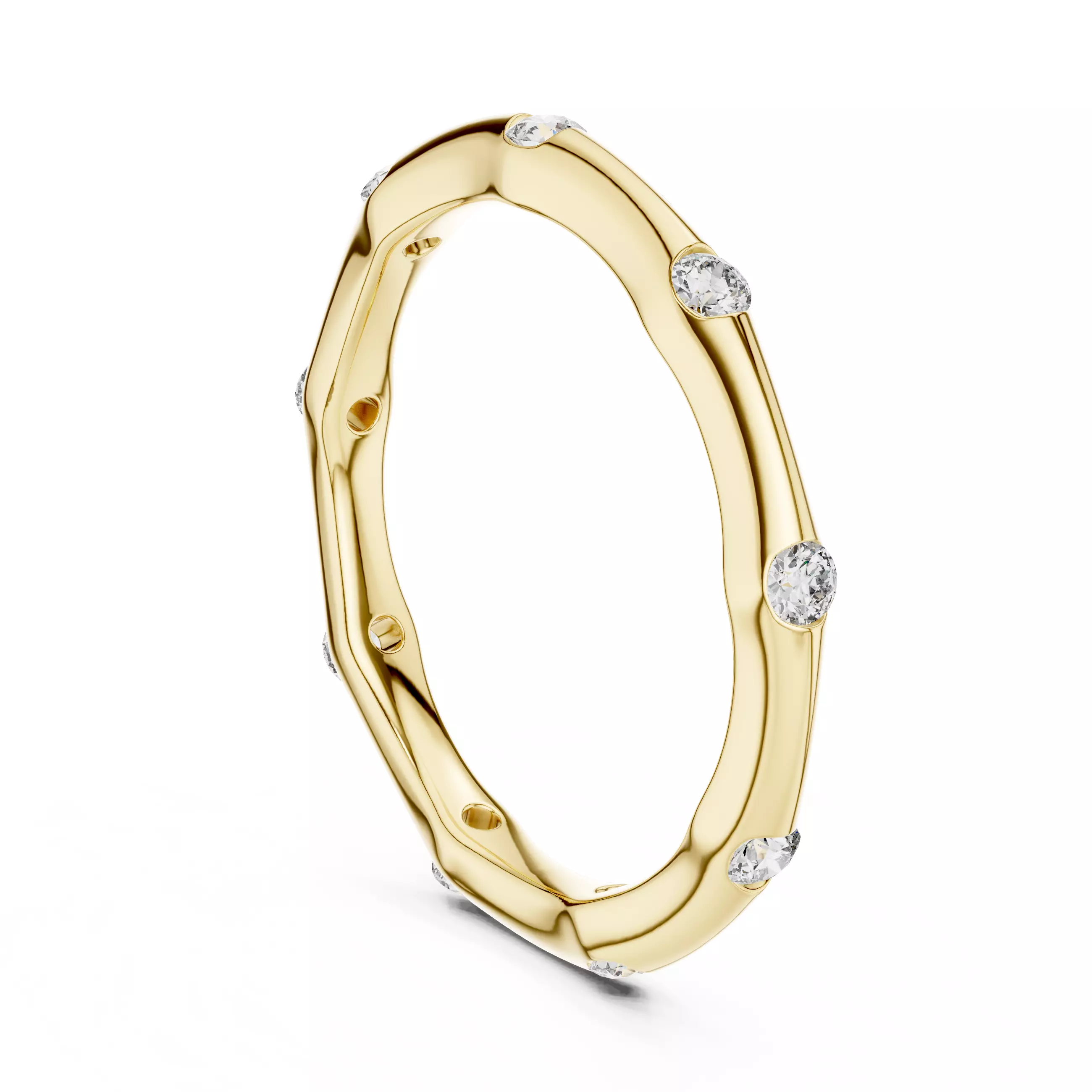 Thin Diamond Band Ring 3dm stl renders animation videos details  3D print model_10