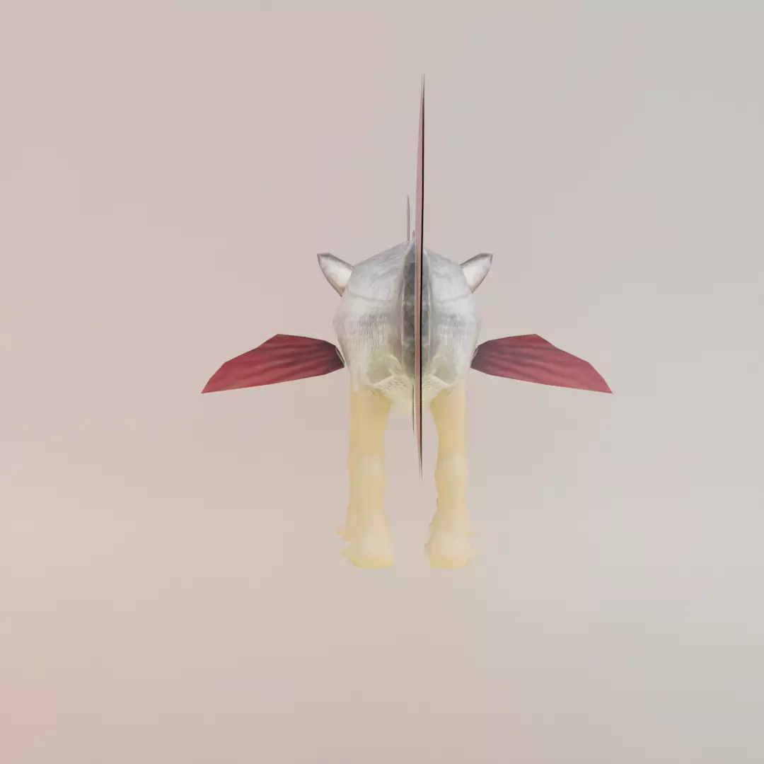 Trulimero Trulicina Italian brainrot Low Poly Character Low-poly 3D model_6