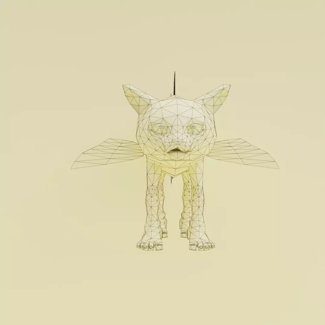 Trulimero Trulicina Italian brainrot Low Poly Character Low-poly 3D model_12