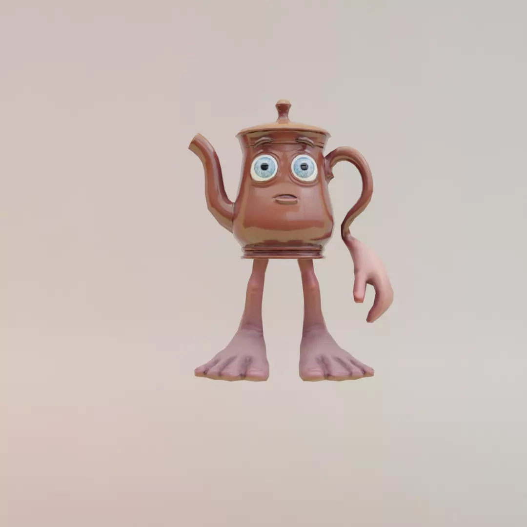 Ta Ta Ta Sahur Italian brainrot Low Poly Character Free low-poly 3D model