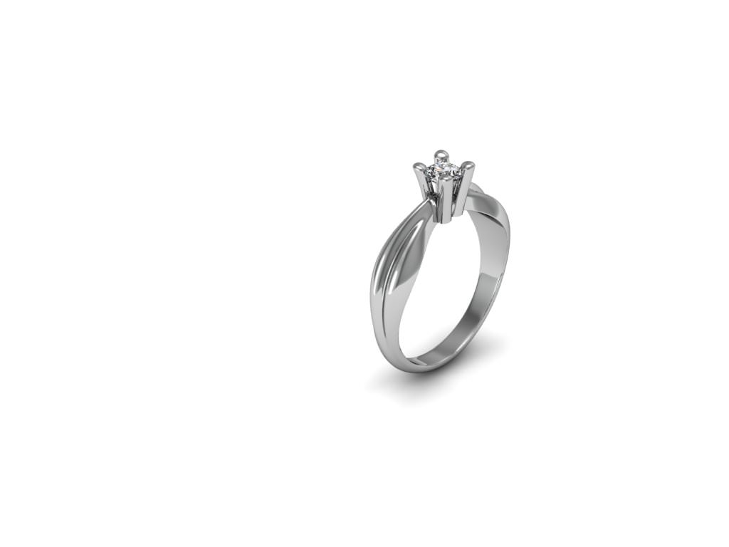 Ring One stone 3D print model_1