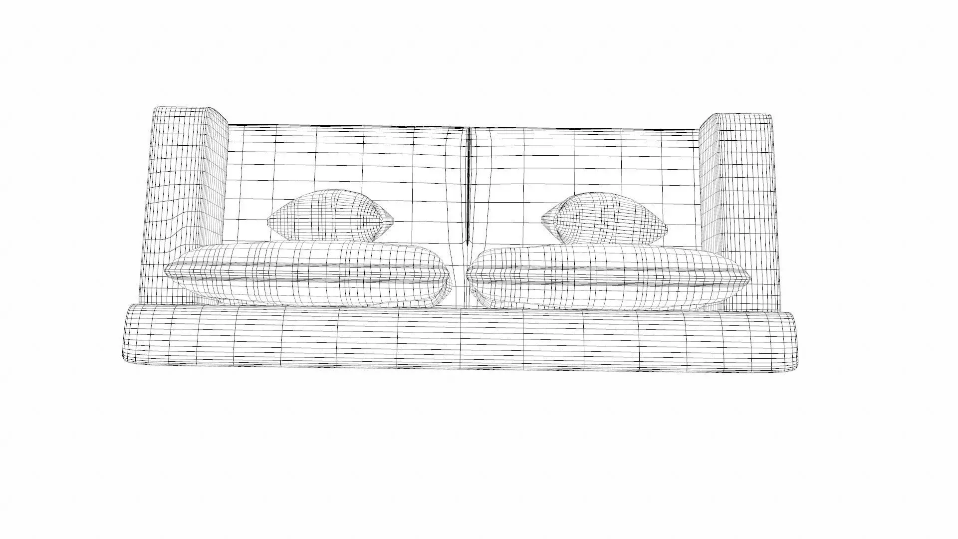 Sofa 2 Seater PBR Textured Low-poly 3D model_9