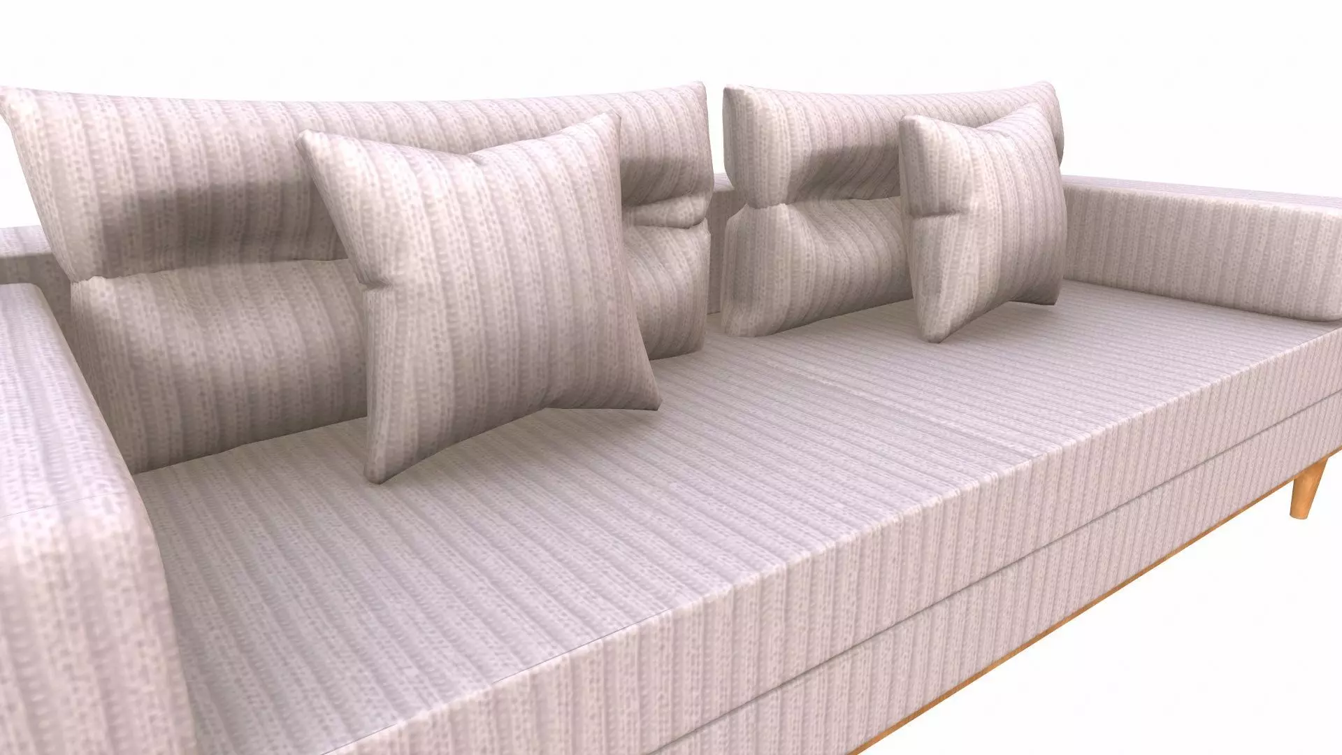 Sofa 2 Seater PBR Textured Low-poly 3D model_7