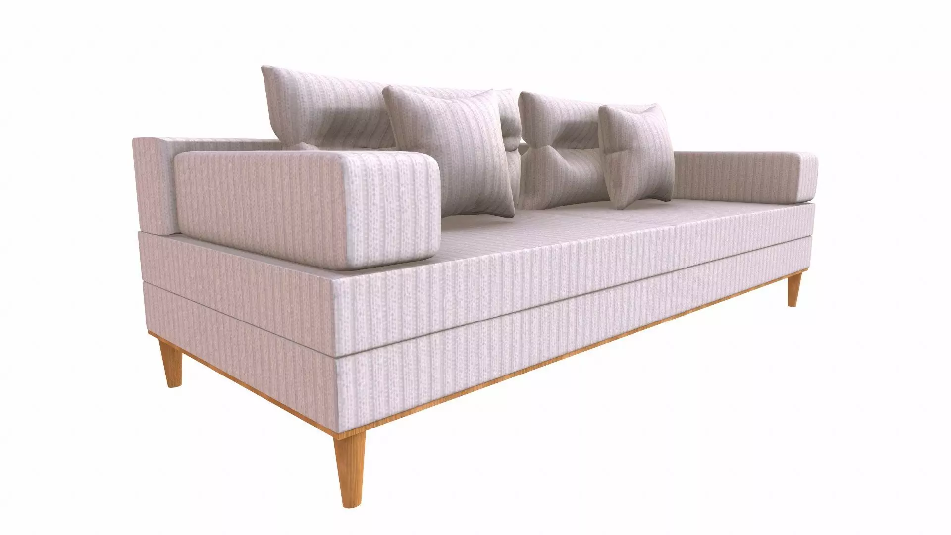 Sofa 2 Seater PBR Textured Low-poly 3D model_3