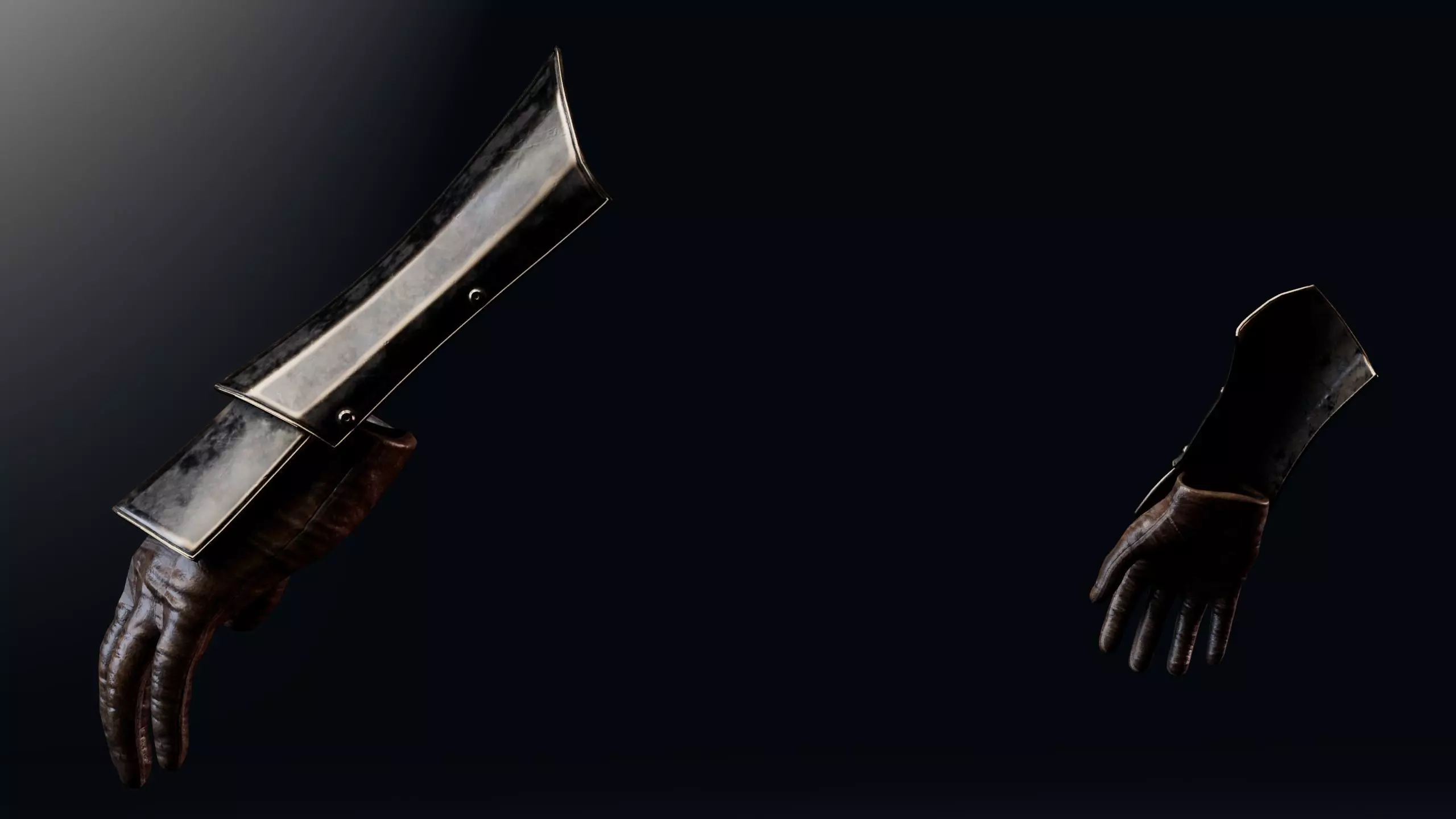 Gloves Ankle Armor - Rigged UE5 Low-poly 3D model_3