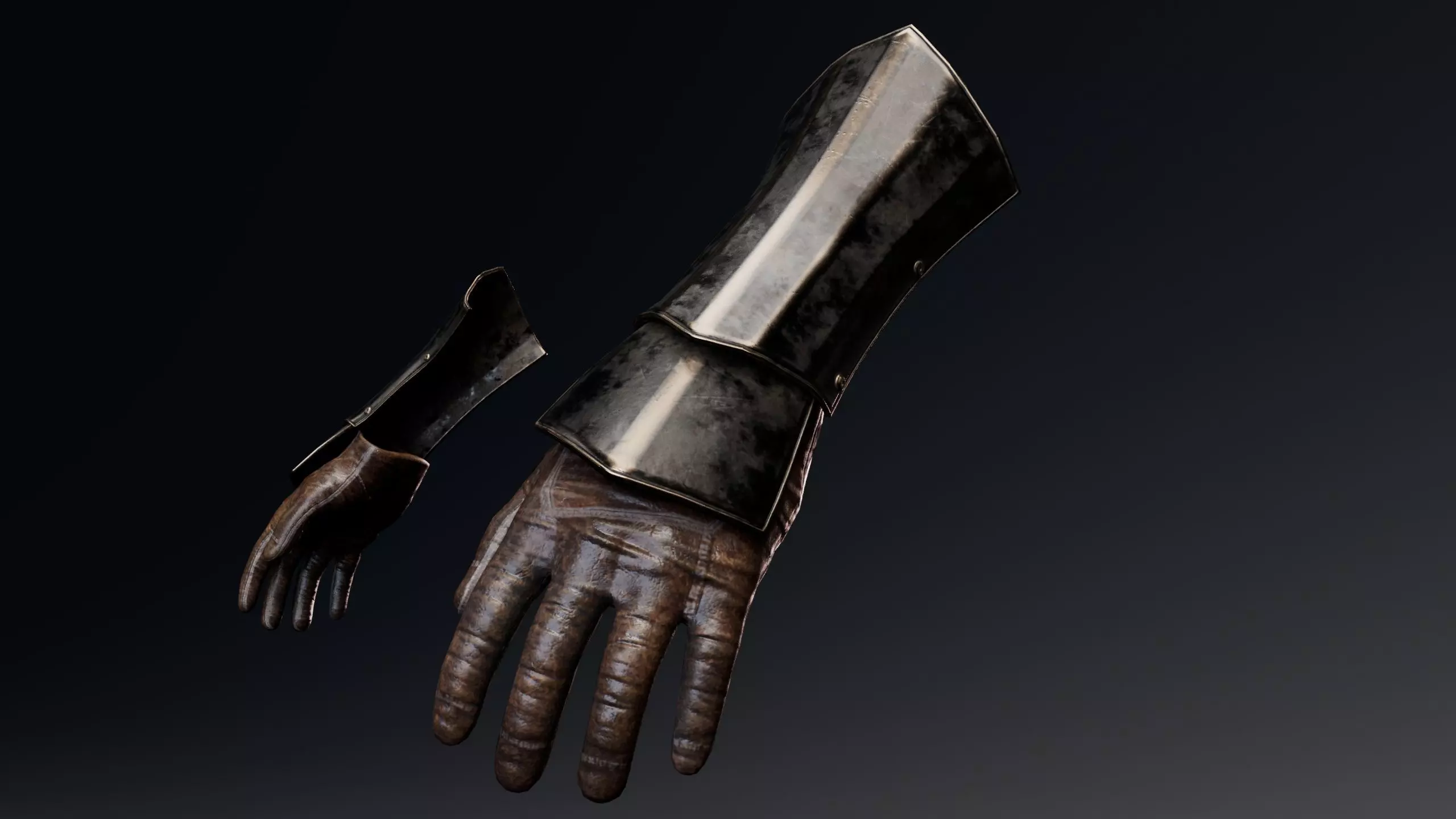 Gloves Ankle Armor - Rigged UE5 Low-poly 3D model_0