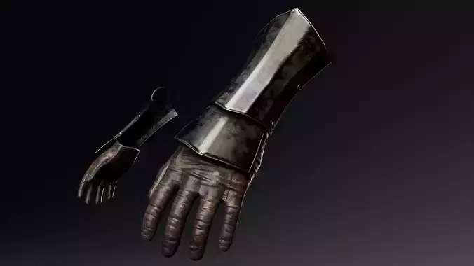 Gloves Ankle Armor - Rigged UE5 Low-poly 3D model