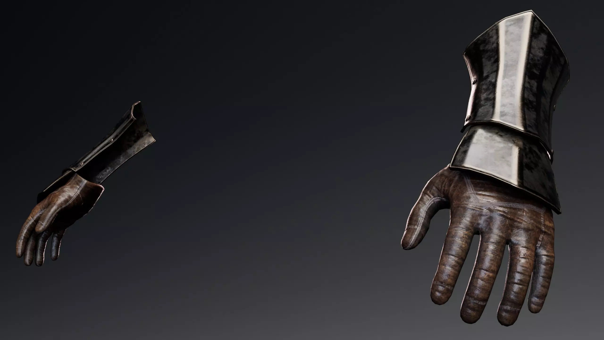 Gloves Ankle Armor - Rigged UE5 Low-poly 3D model_1
