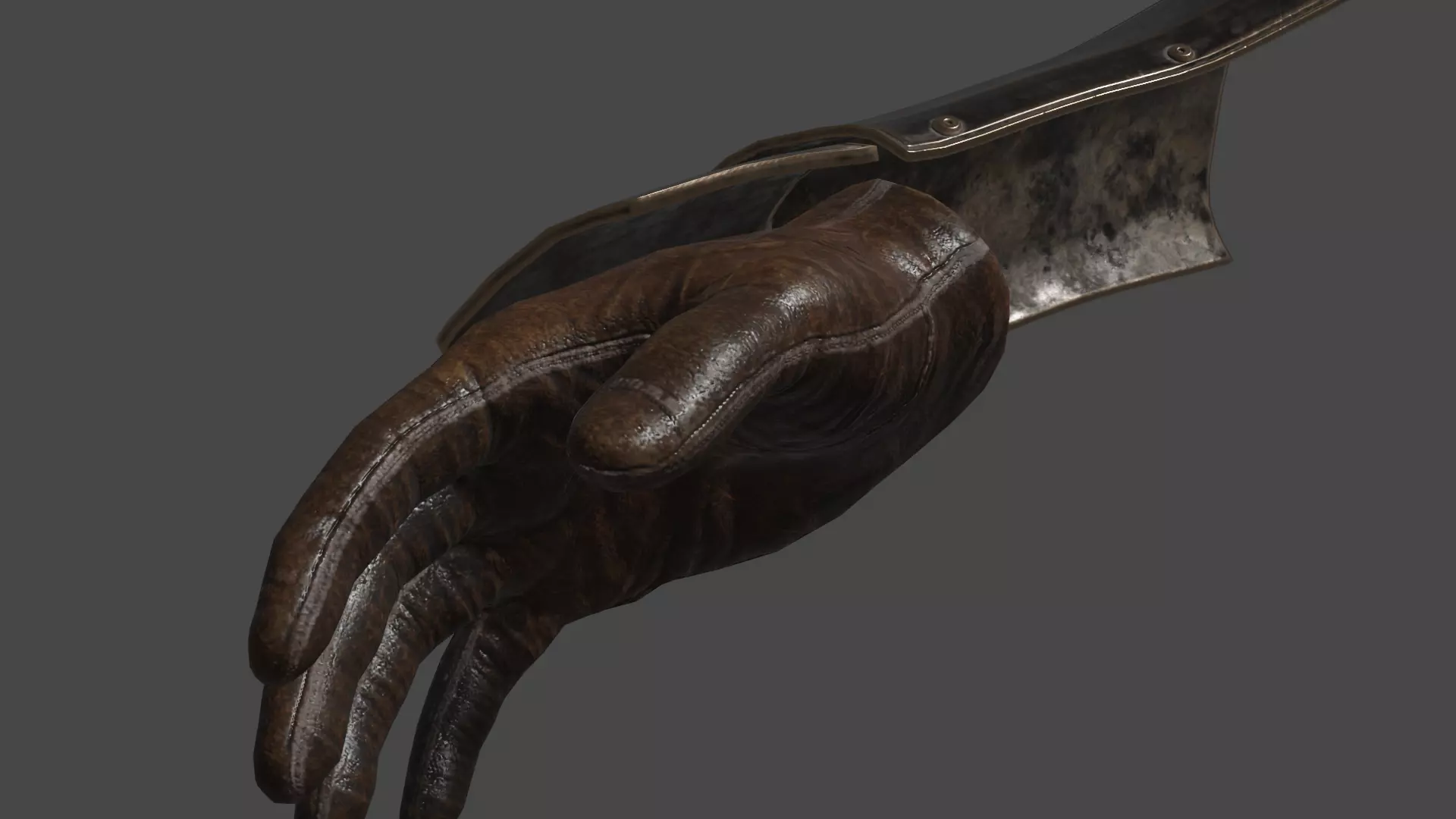 Gloves Ankle Armor - Rigged UE5 Low-poly 3D model_9