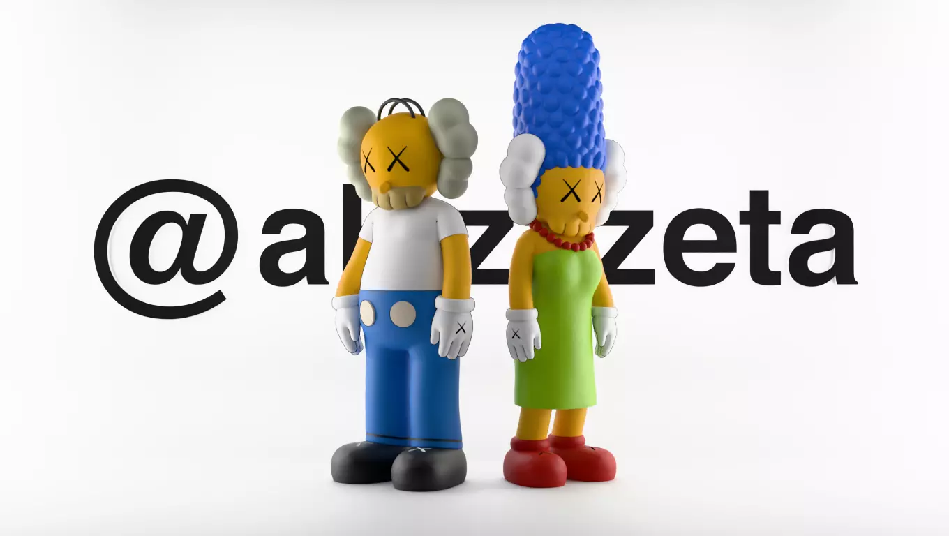 Kaws Homer Simpson x Marge Simpson for Print 3D print model