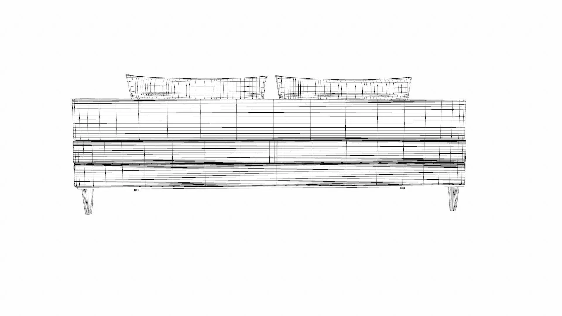 Sofa 2 Seater PBR Textured Low-poly 3D model_11