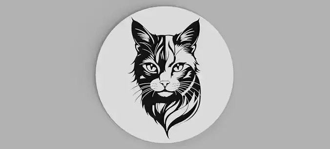 Cat Head another 2 Coasters
