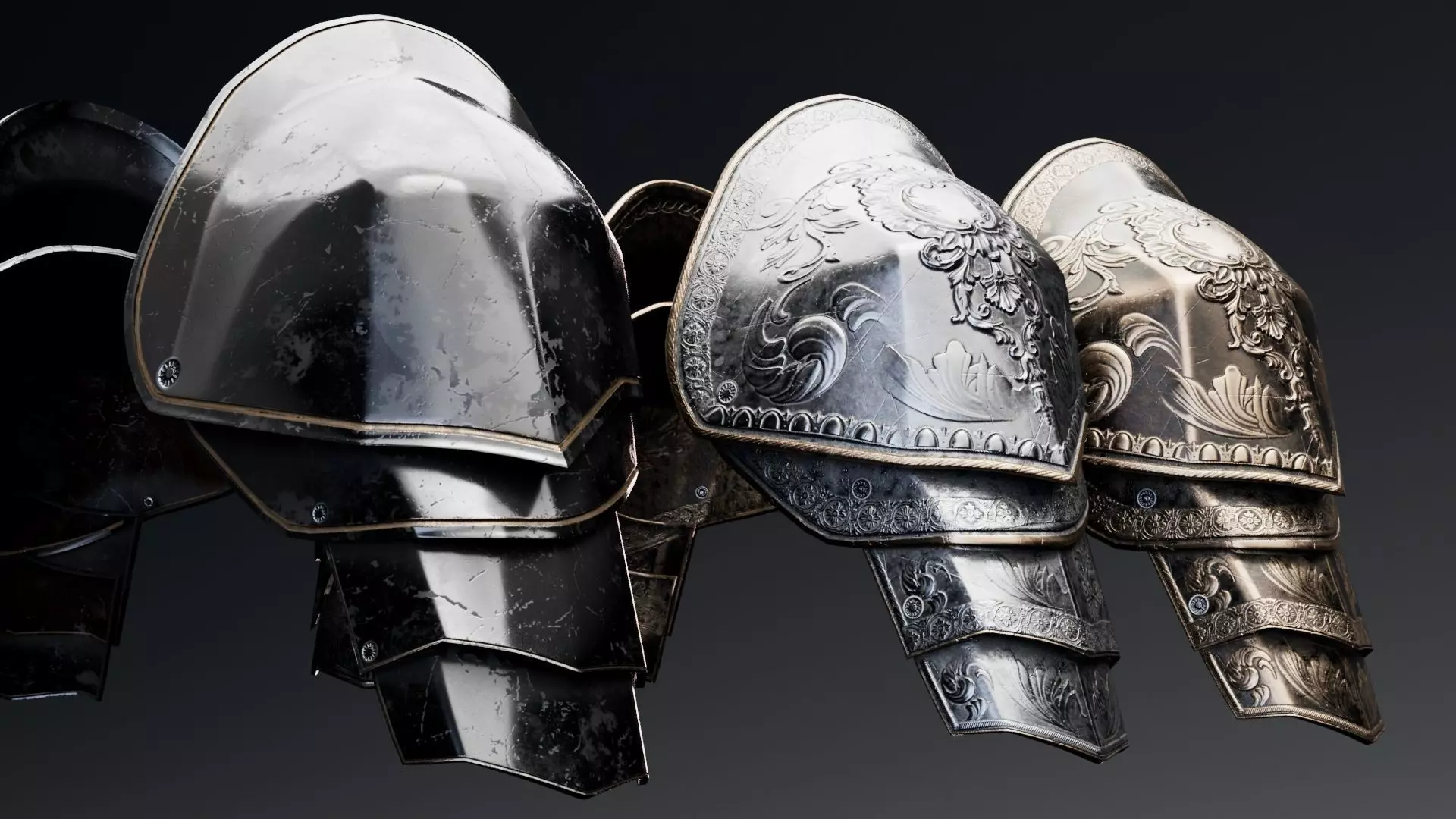 Shoulder Armor - Rigged UE5 Low-poly 3D model_1