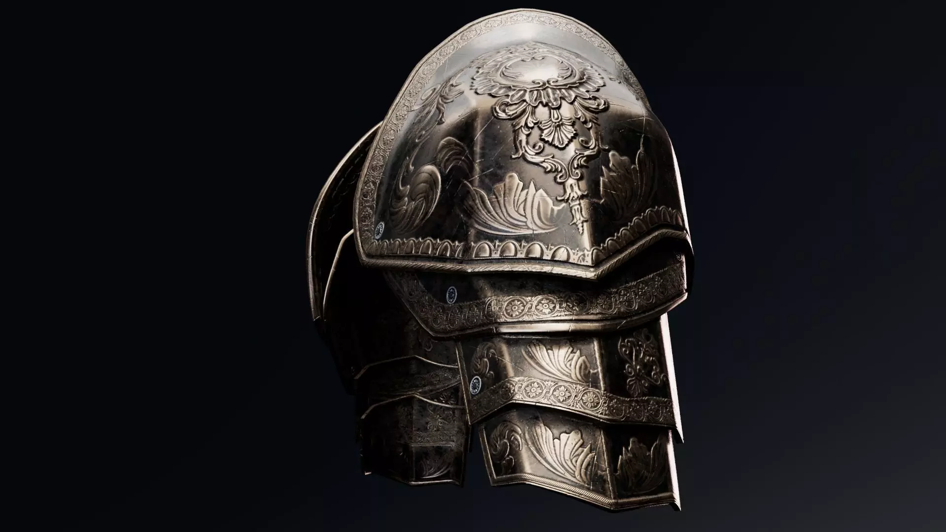 Shoulder Armor - Rigged UE5 Low-poly 3D model_0