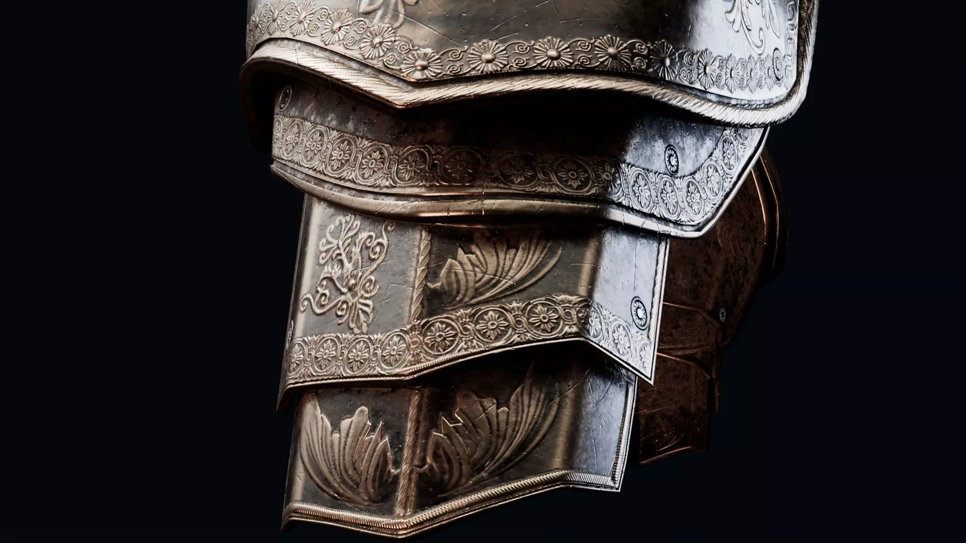 Shoulder Armor - Rigged UE5 Low-poly 3D model_9