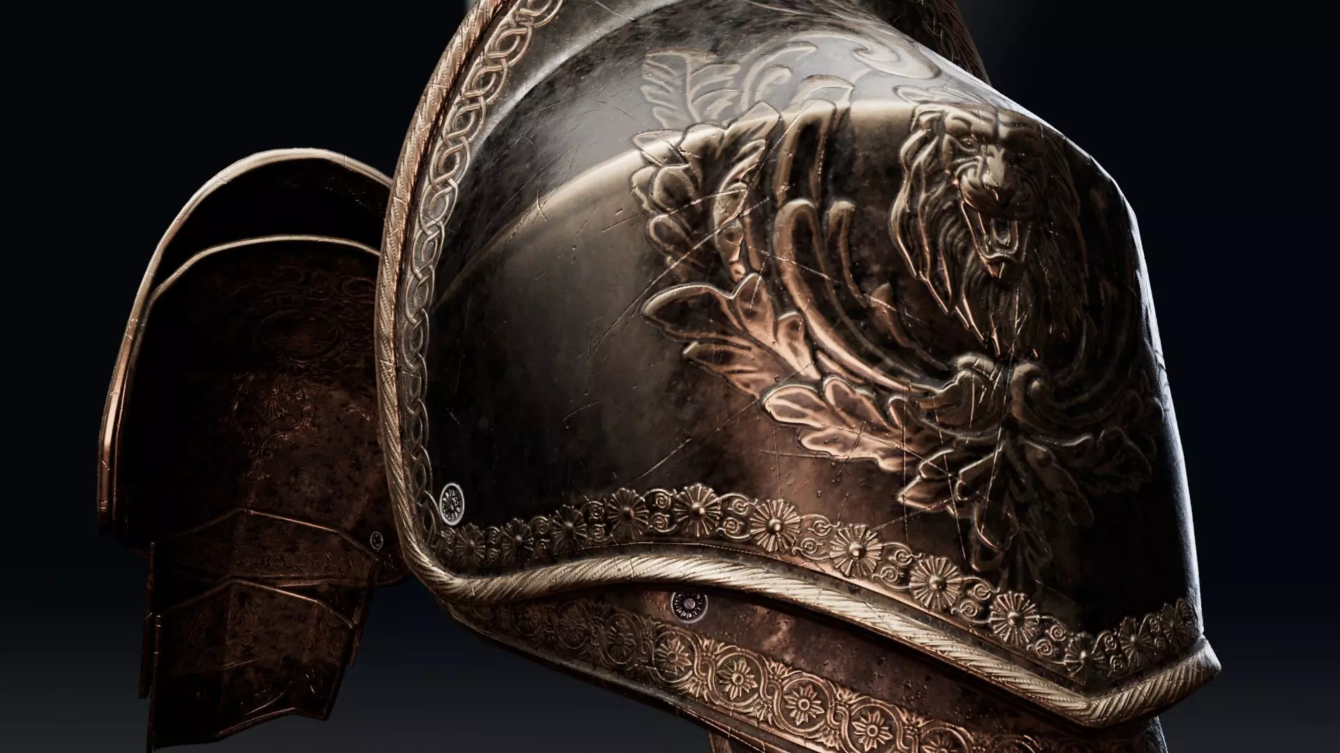 Shoulder Armor - Rigged UE5 Low-poly 3D model_7