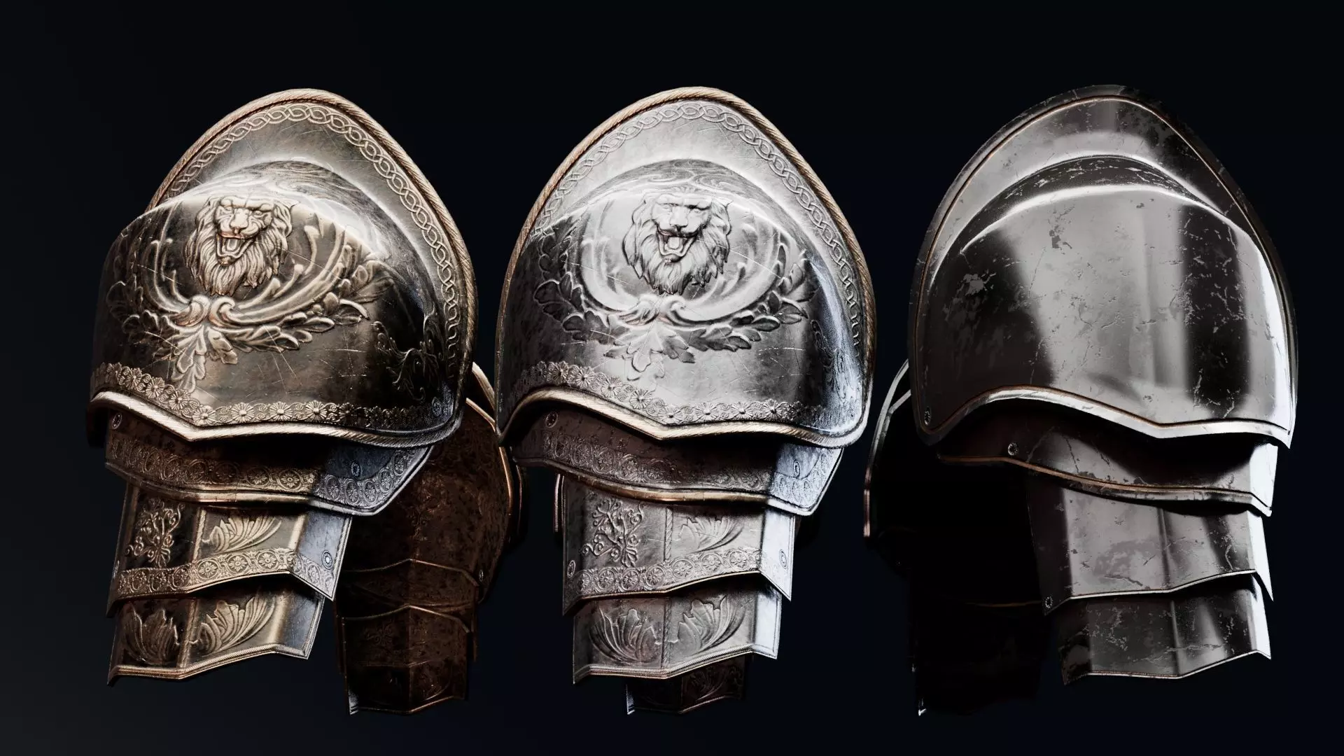 Shoulder Armor - Rigged UE5 Low-poly 3D model_3