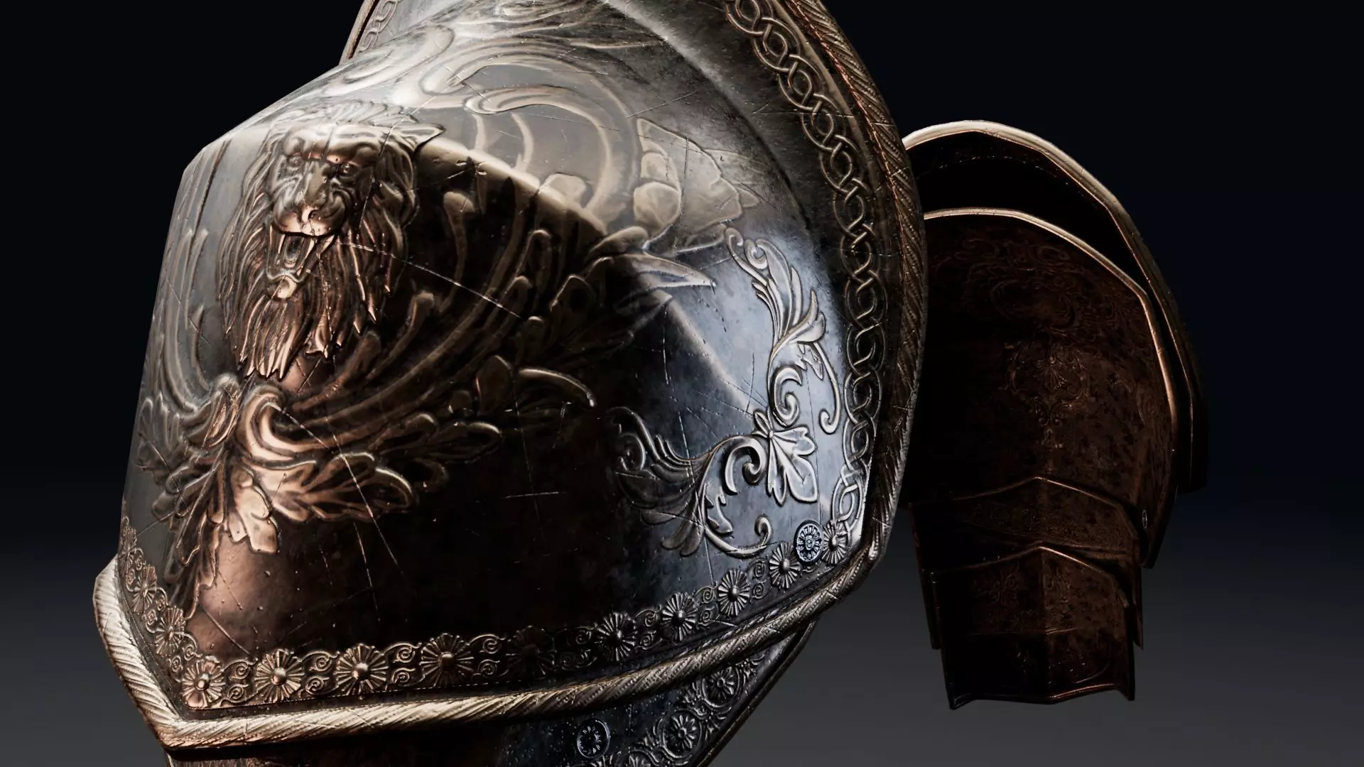 Shoulder Armor - Rigged UE5 Low-poly 3D model_8