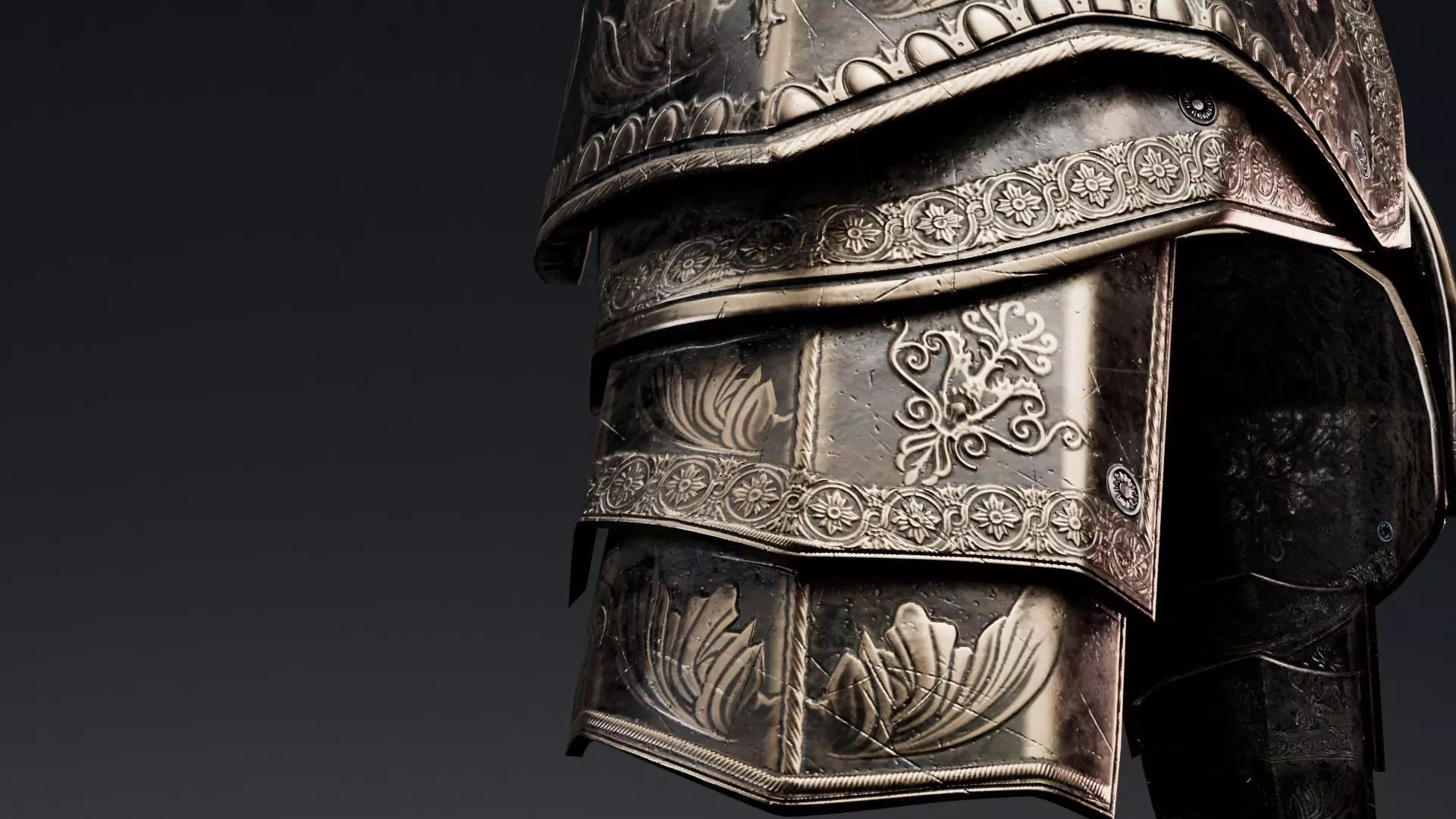 Shoulder Armor - Rigged UE5 Low-poly 3D model_13